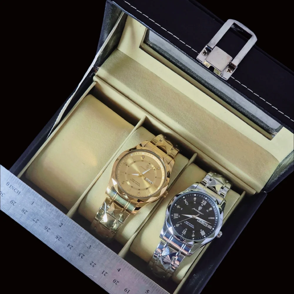 Men's Watch/Jewelry Organizer Holds Three